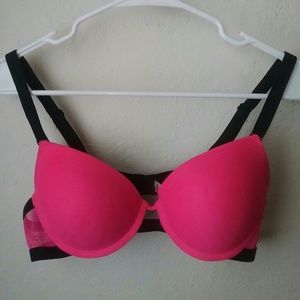 Candie's neon pink mesh padded push up bra as 36B